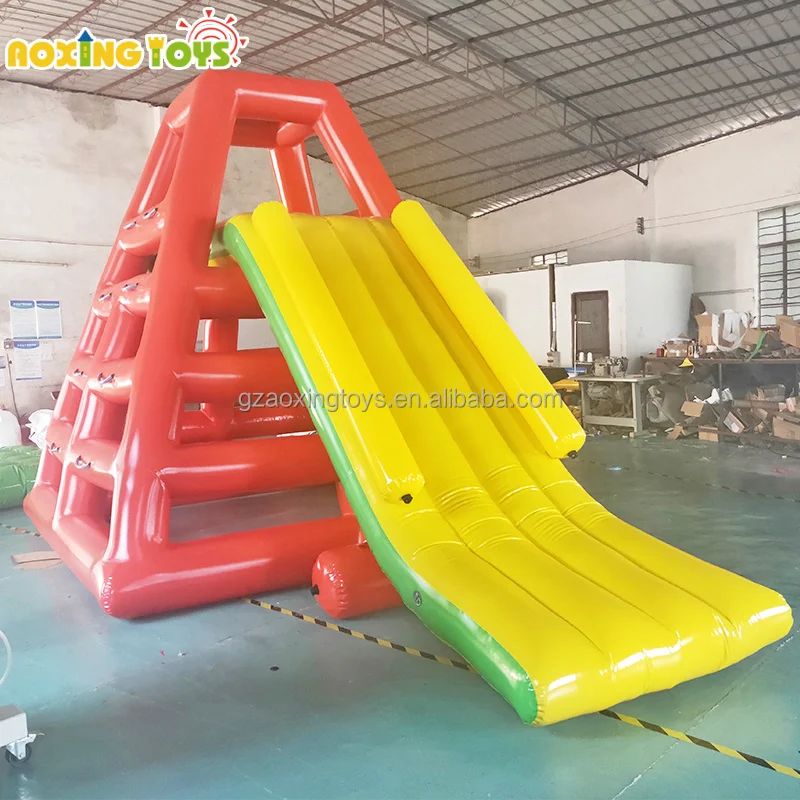 PVC 0.9 MM  Large Inflatable Water Climb Slide Water Park Sports Games Float Toys For Outdoor Pool Lake