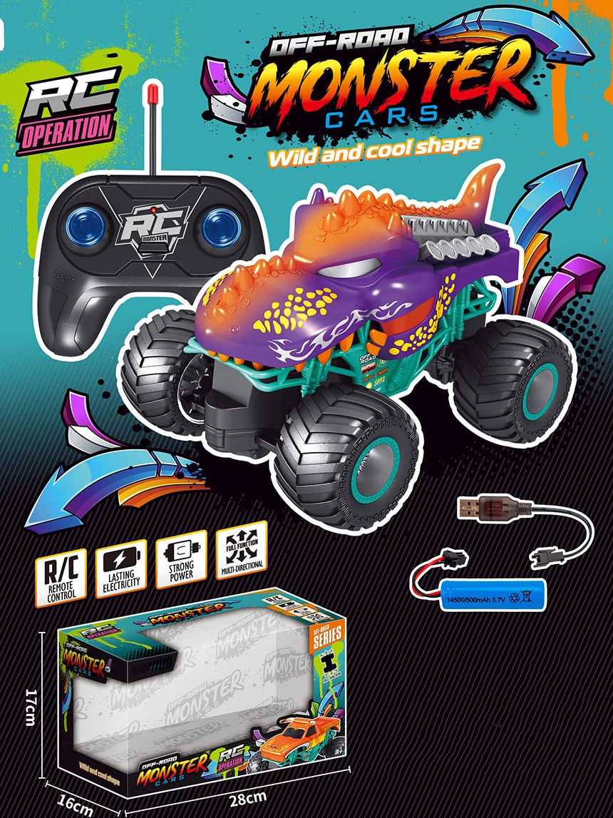 DWI Monster Trucks 1:20 Off-Road RC Vehicle Racing Car Indoor/Outdoor Kids Climbing Function for Kids 3 Years Old & Up