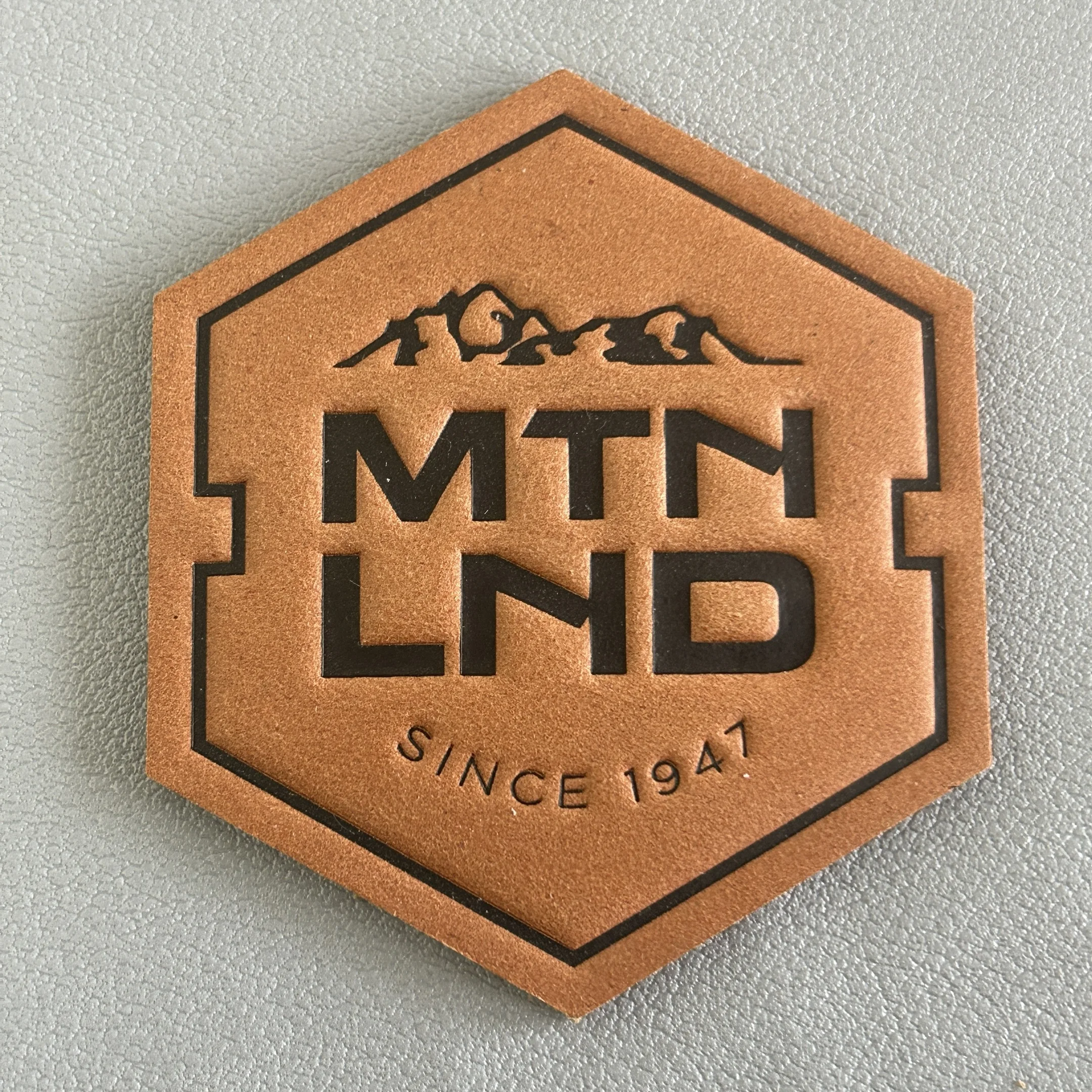 Fashion Laser Engraving Logo Customized leather patch For Caps And Garments And Hats