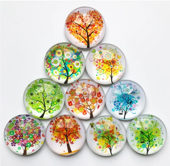 Customised magnetic  3d magnets for fridge crystal Glass dome magnet