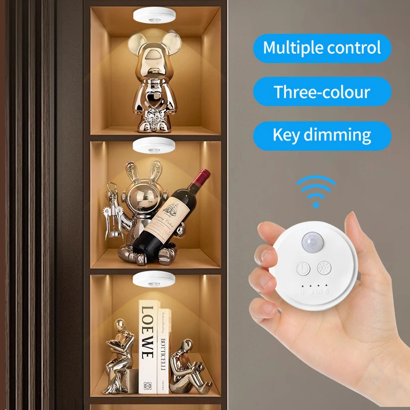 Smart Led Automatic Sensors Lights Color Industrial Mark Sensor Photoelectric Battery Powered Led Night Lamp With Remote Control