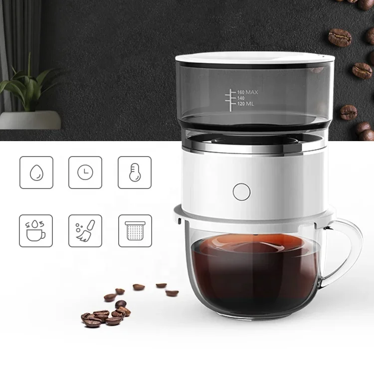 Mini Portable Drip Coffee Pot Smart Automatic Hand Brewing Coffee Machine Outdoor Extraction Coffee Brewer Grinder