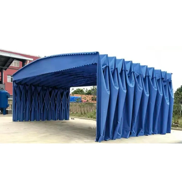 Youya High Quality Push And Pull Folding Garage Carport Warehouse Tent Waterproof Car Wash Tent Movable Parking Tent