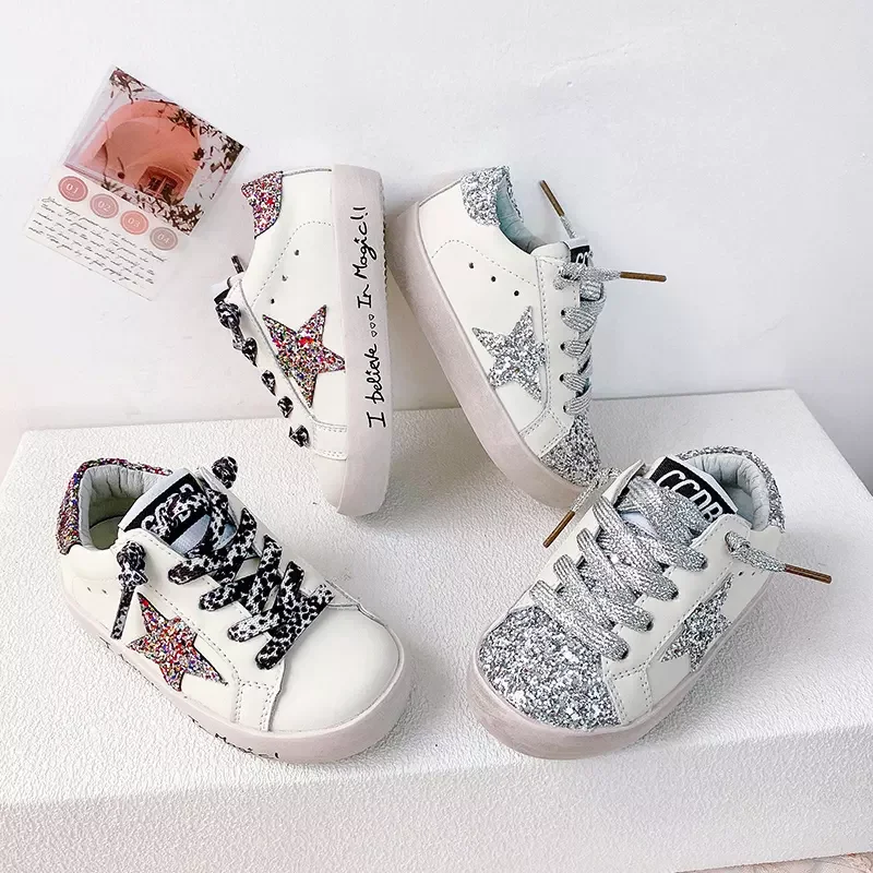 2023 Dirty Children Star Shoe Wholesale GG Custom Boys Kids Casual Sneakers Rubber Designer Leather Sport Shoes for Kids Girl