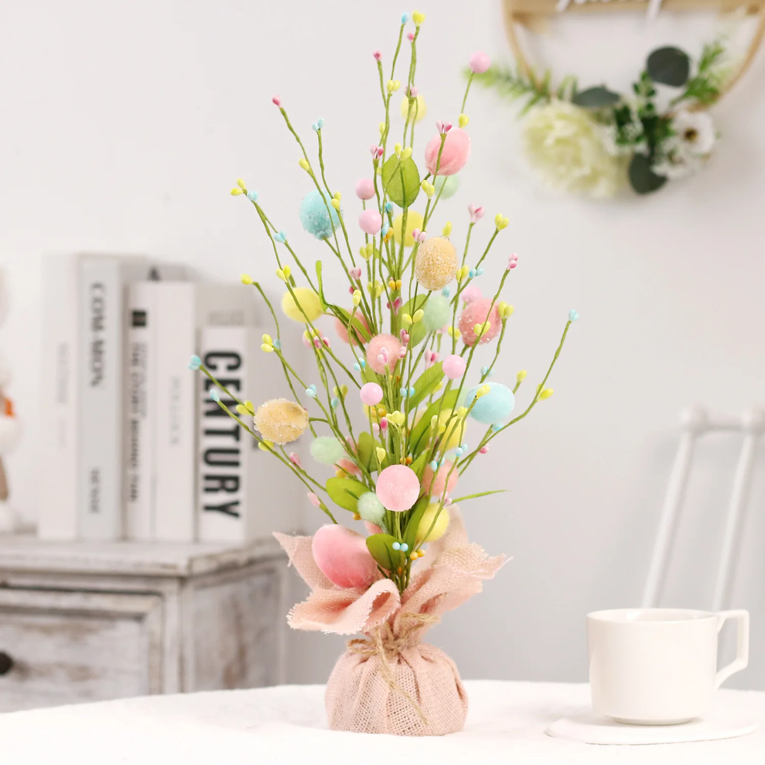 Wholesale Easter Decoration Colorful Easter Eggs Table Decoration Premium Easter Home Decorative Trees