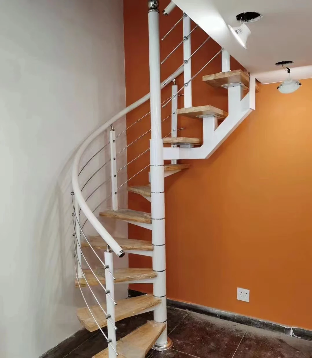 ECT Factory Steel Structure Small Spiral Staircase Metal Stairs