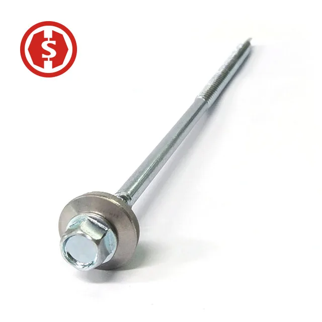 Wholesale White Galvanized Tek Screw Hex Flange head Self Drilling Double Thread Roofing Screw Factory customized