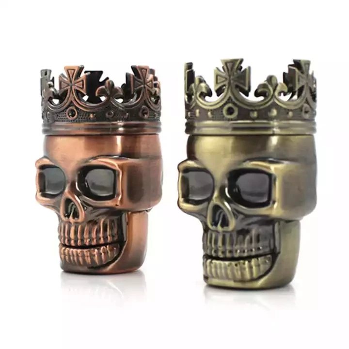 Оптовая продажа, бронзовый цинковый мельница для специй, табака, трав, курительные аксессуары, Металлическая корона, мельница для табака