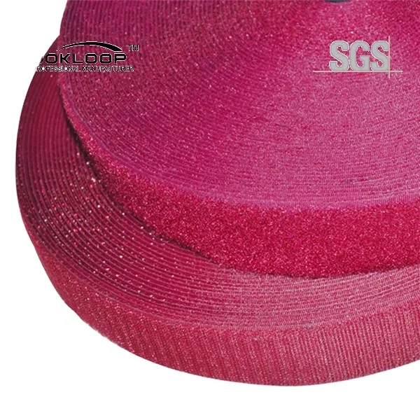 DSX raw material custom sizes stretch hook loop fastener tape/fabric nylon polyester tape hook and loop tape