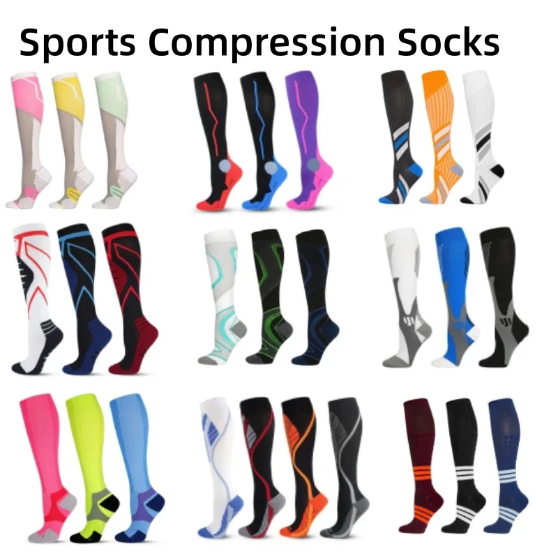 Breathable Towel Bottom Cushion Athletic 20-30mmhg Sports Fitness Badminton Running Cycling Football Compression Socks