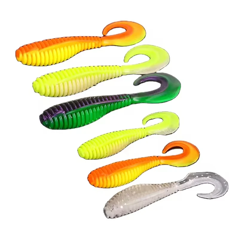 6cm 8cm 10cm Artificial Soft Fishing Lure Soft Worm Bait For Freshwater And Saltwater PVC Lures