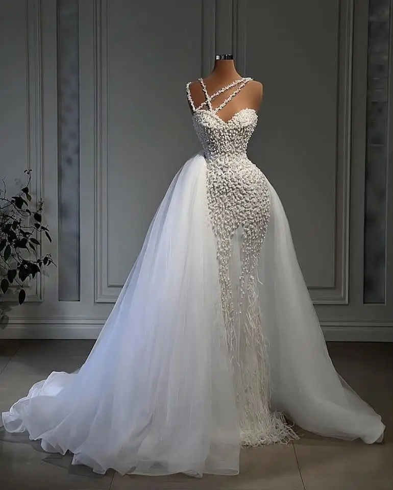 S1027A Новая международная торговля роскошные высококачественные свадебные платья принцессы с вуалью и длинным хвостом