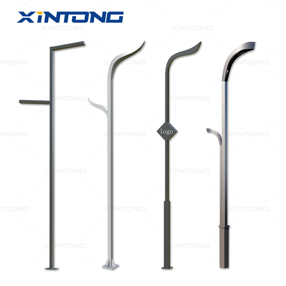 Оцинкованный светодиодный уличный фонарный столб XINTONG оцинкованный стальной