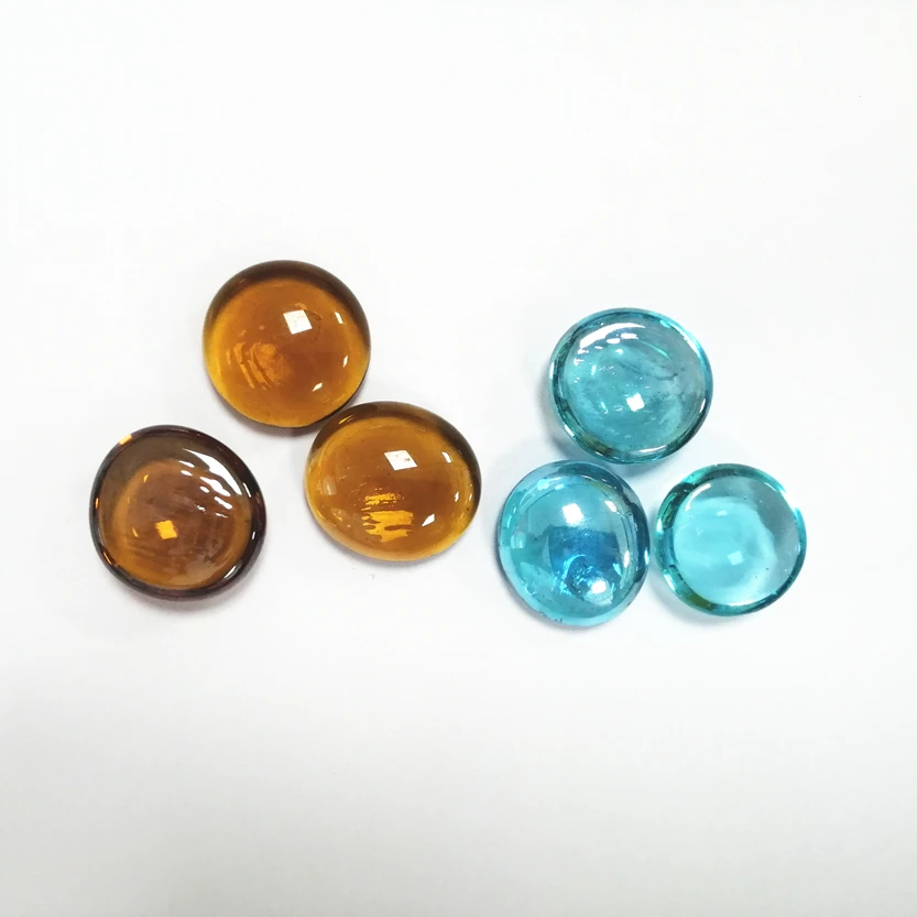Amber Sea blue clear Luster Vase Filler Glass marbles