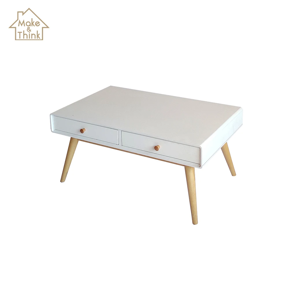 
Scandinavian solid wood square storage side tea coffee table design furniture 