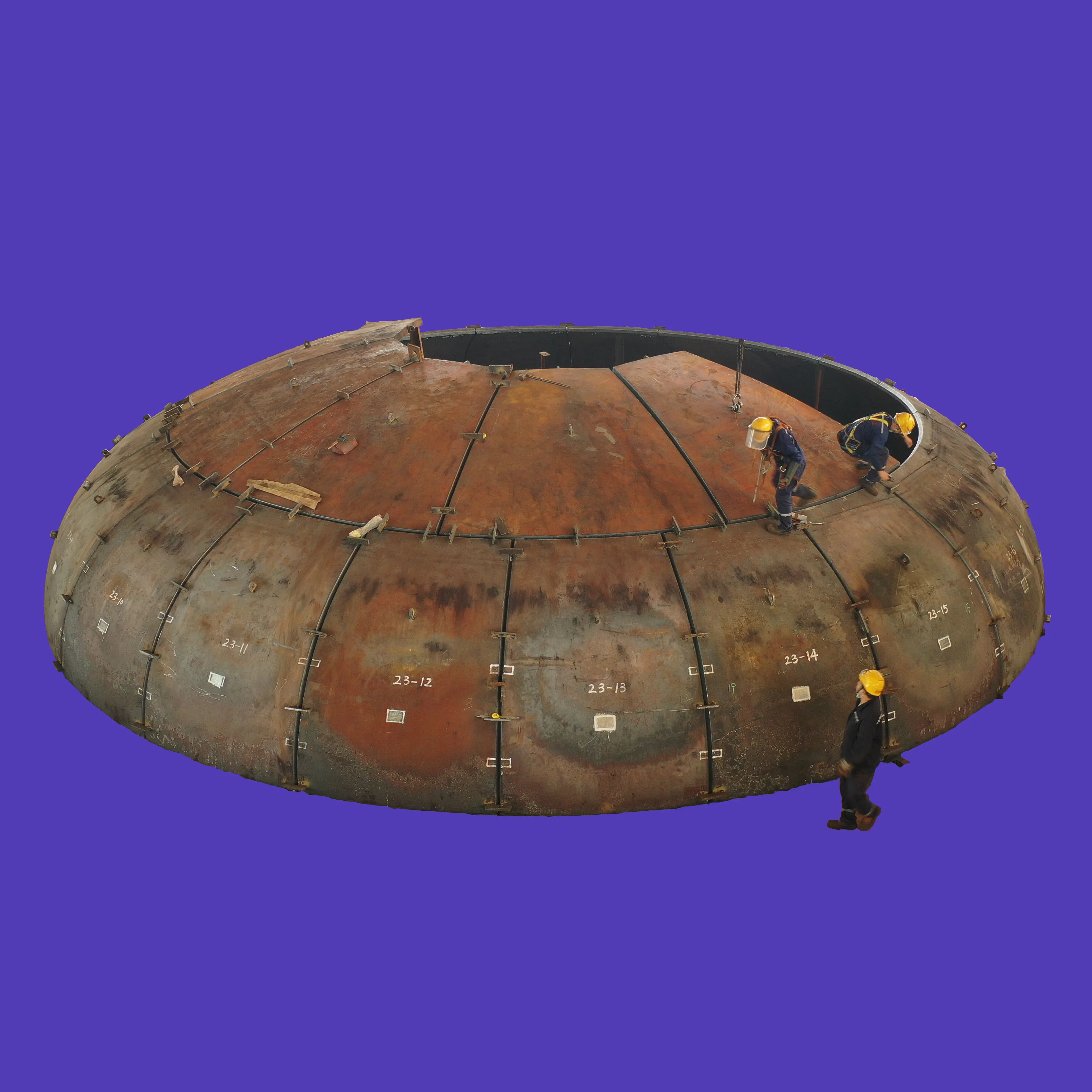 big size large carbon steel elliptical heads