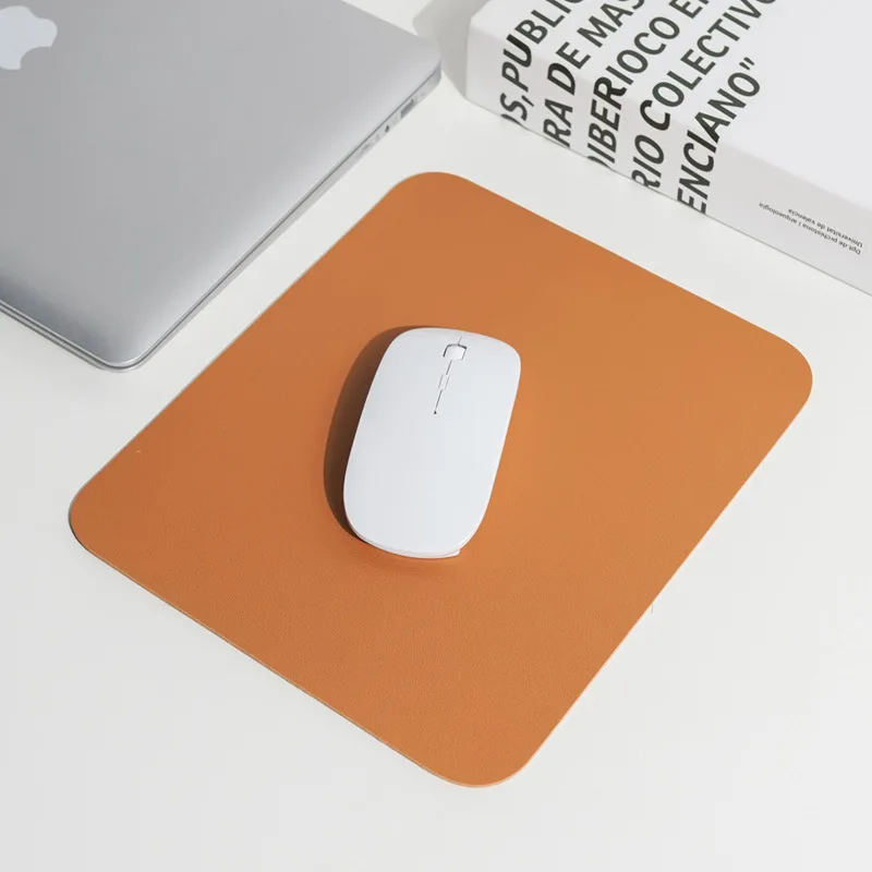 Small Mouse Pad Plain Leather Laptop Computer Mouse Pad Student Home Pad