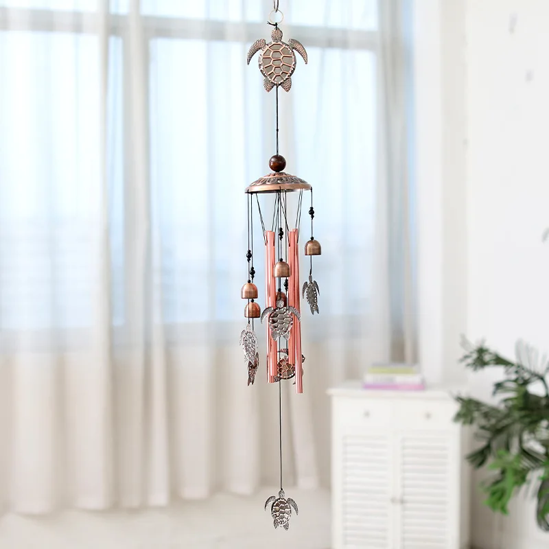 China top selling old looking copper color animals wind chime outdoor garden decor hanging metal aeolian bells for Christmas