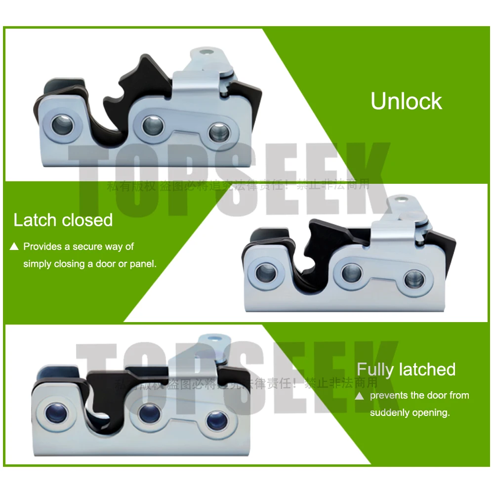 Rotary Door Latch  Auto toggle clamp latch Rotary Door Draw Lock Iron Zinc Plated Door Panel Concealed Panel Latch