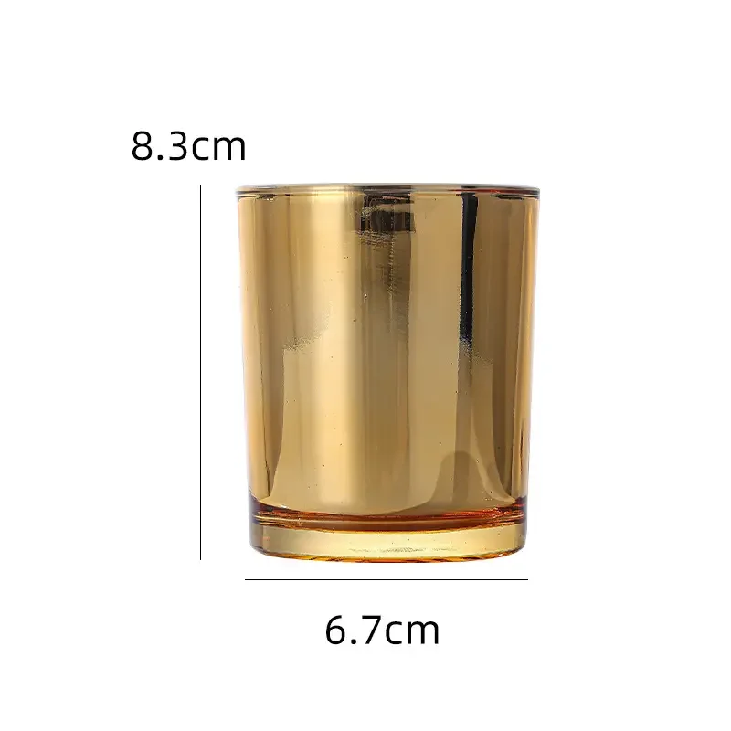 Custom Design Luxury Fashion Iridescent Rainbow Empty Glass Candle Jar Color Luxury Holographic Candle Jar With Lid