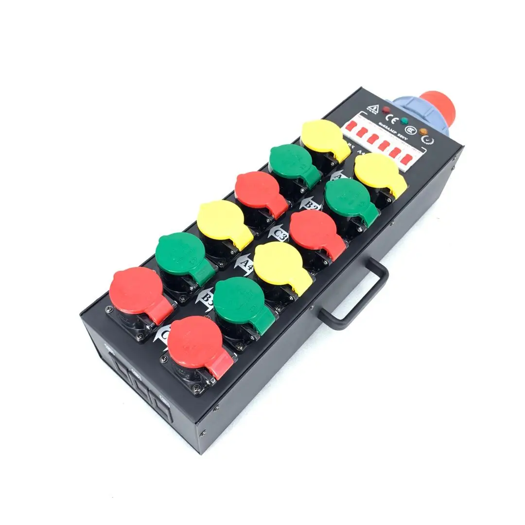 Plastic industrial socket box industrial plug-in power cabinet LED screen performance distribution aviation plug-in stage box