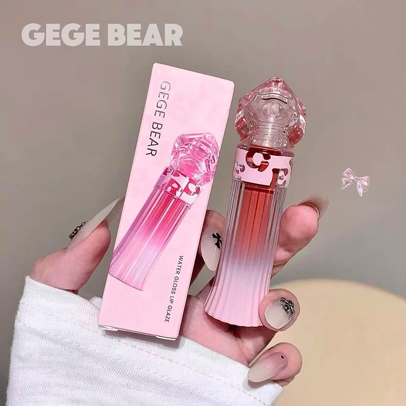 Набор блесков для губ GEGE BEAR Charming Pink Shimmer: водный блеск нелипкий увлажняющий тинт
