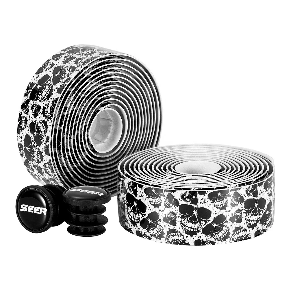 Клейкая лента для руля велосипеда, сверхмягкая пробка для руля велосипеда, с заглушками