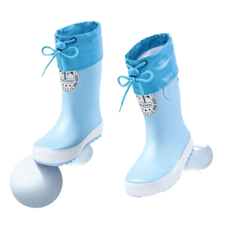 Customized Waterproof Kids Rain Boots Anti slip Full Color Wellington Boots Recycle Classic Gumboots