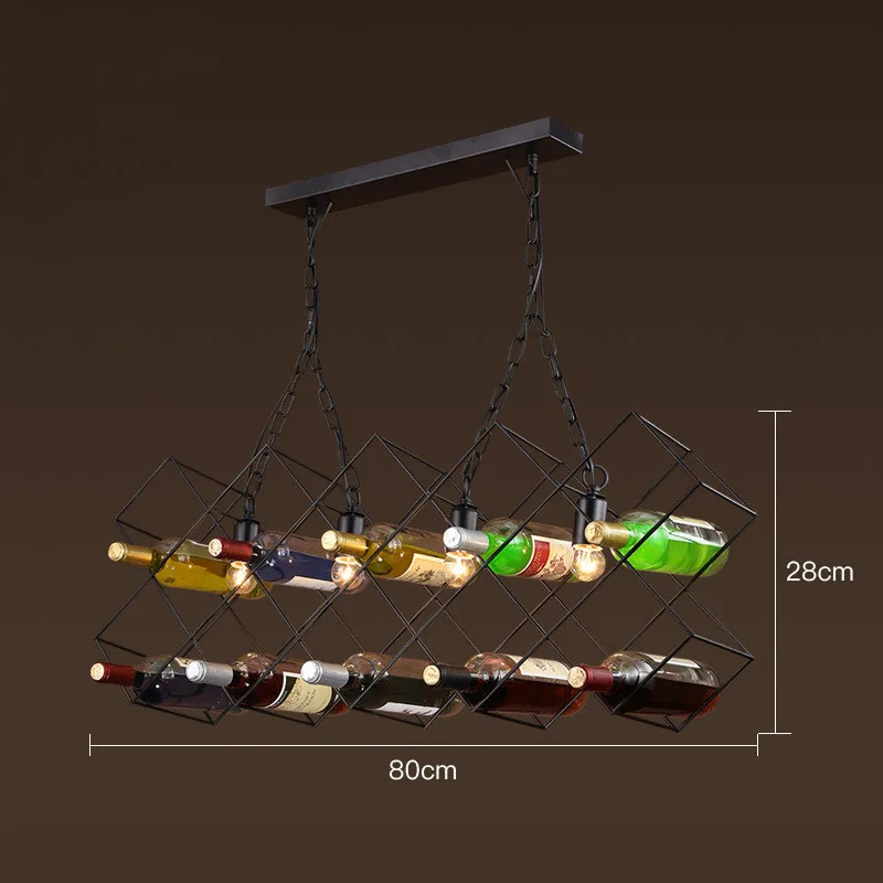 China factory odm Retro Industrial rustic LED beer Lamp Metal loft Bar Creative glass Wine Bottle chandelier Pendant light