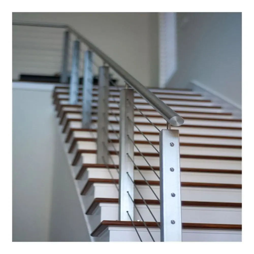 CBDMART 304 316 Stainless Steel Wire Rope Railing Custom Metal Post and Wire Wire Cable Railing