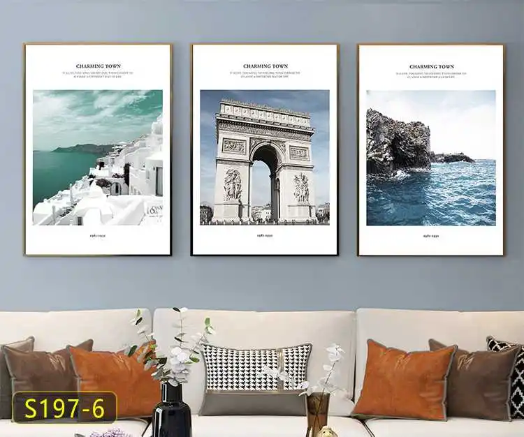 fashionable building painting Classical Building Wall Art Picture Home Decoration Architectural Paintings