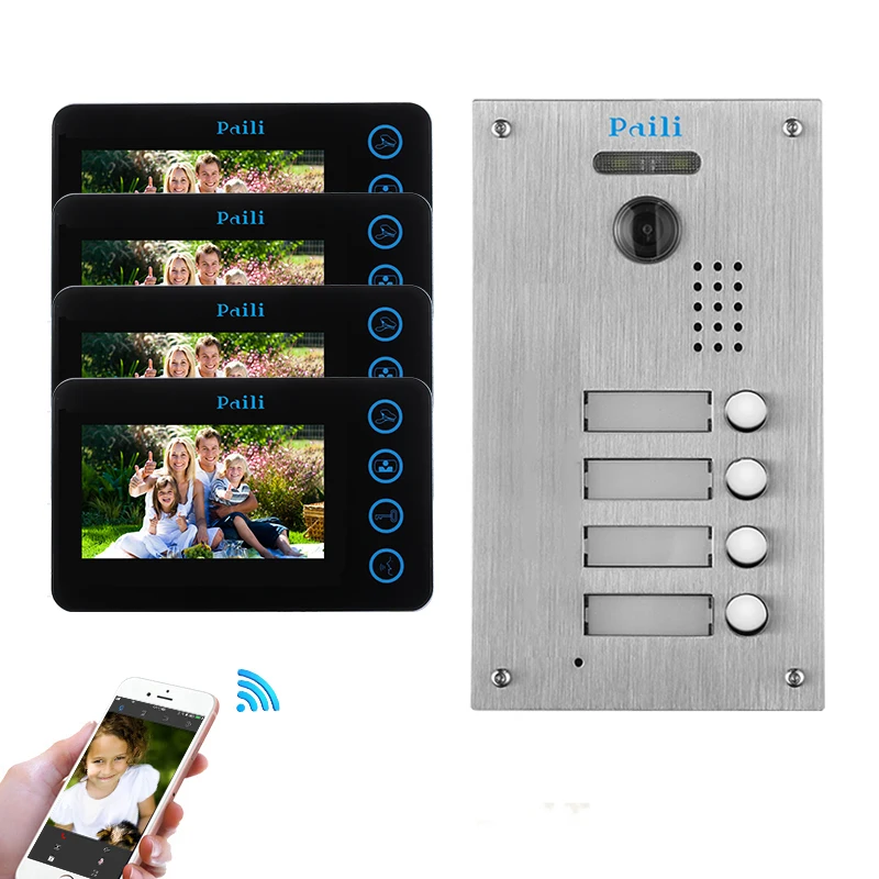 
video door bell intercom for villa 2 wire video intercom system waterproof video doorphone 