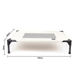 Outdoor Portable Lightweight Raised Pet With Skid-Resistant Feet Sturdy And Breathable Mat Elevated Dog Bed
