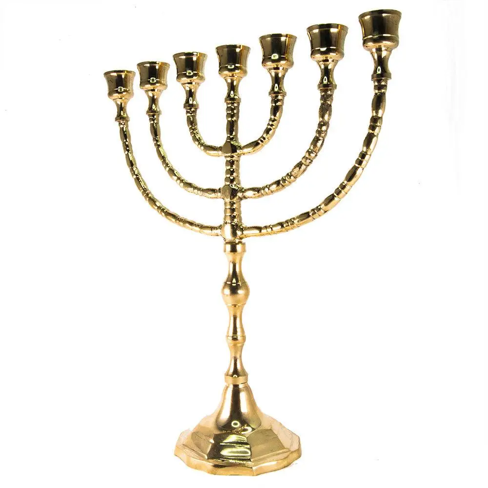 7 Arms Brass Candelabra Multiple Arms Colorful Candle Holder Candlestick For Wedding Birthday Decoration Available in Brass