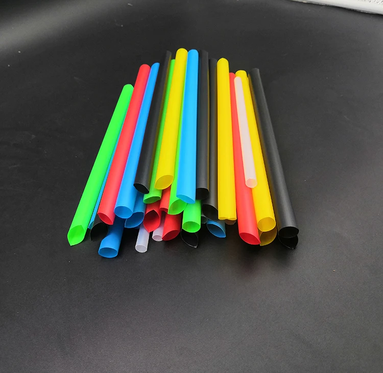 Disposable 7mm 12mm Water Bottle Hard Reusable Plastic PP Wheat Drinking Straw