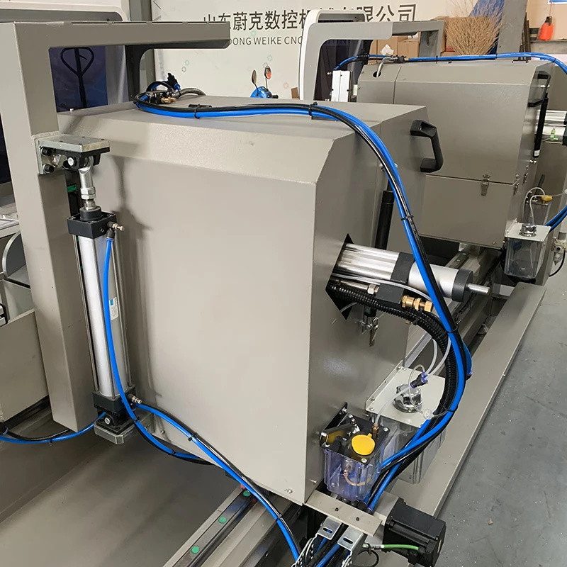 WEIKE CNC 45 градусов алюминиевая машина для резки с двойной головкой торцовочная пила одинарной головки пилы