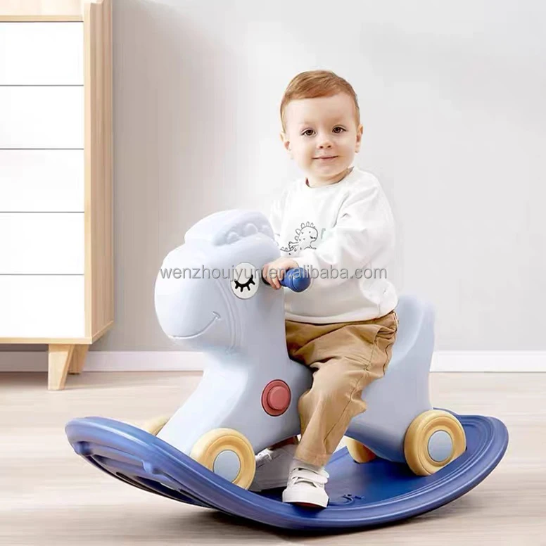 JYUN factory horse toys for kids ride on child indoor living room nursery school kindergarten plastic rocking horse