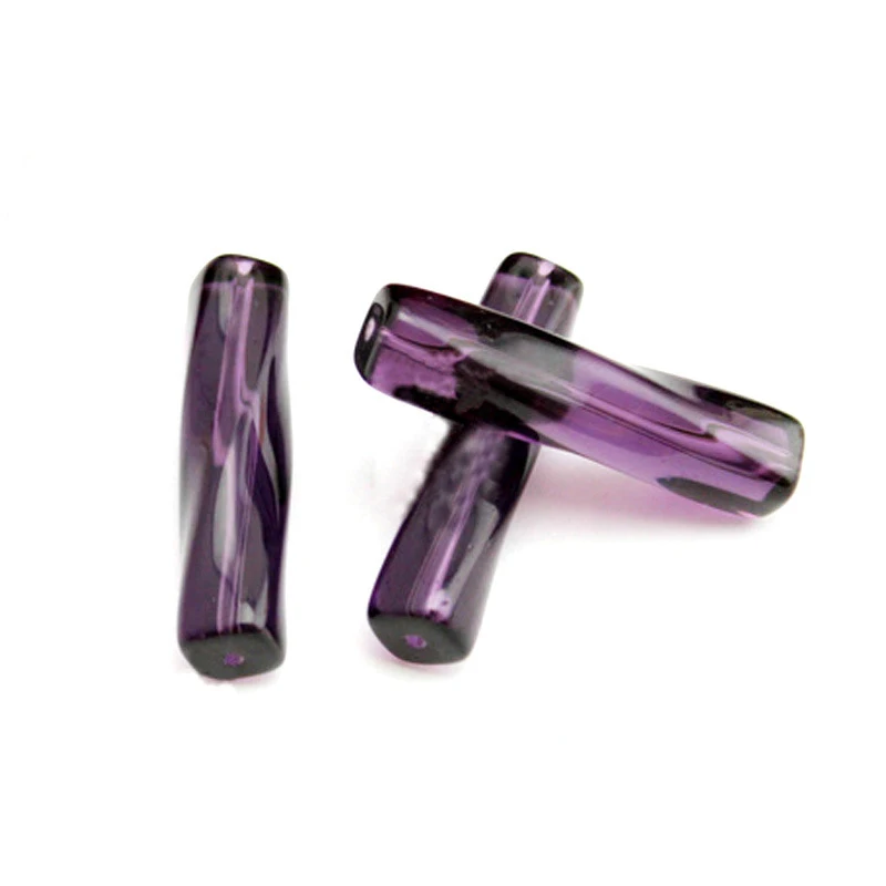 10*40mm Facetless crystal twist beads glass loose beads for door curtain decoration