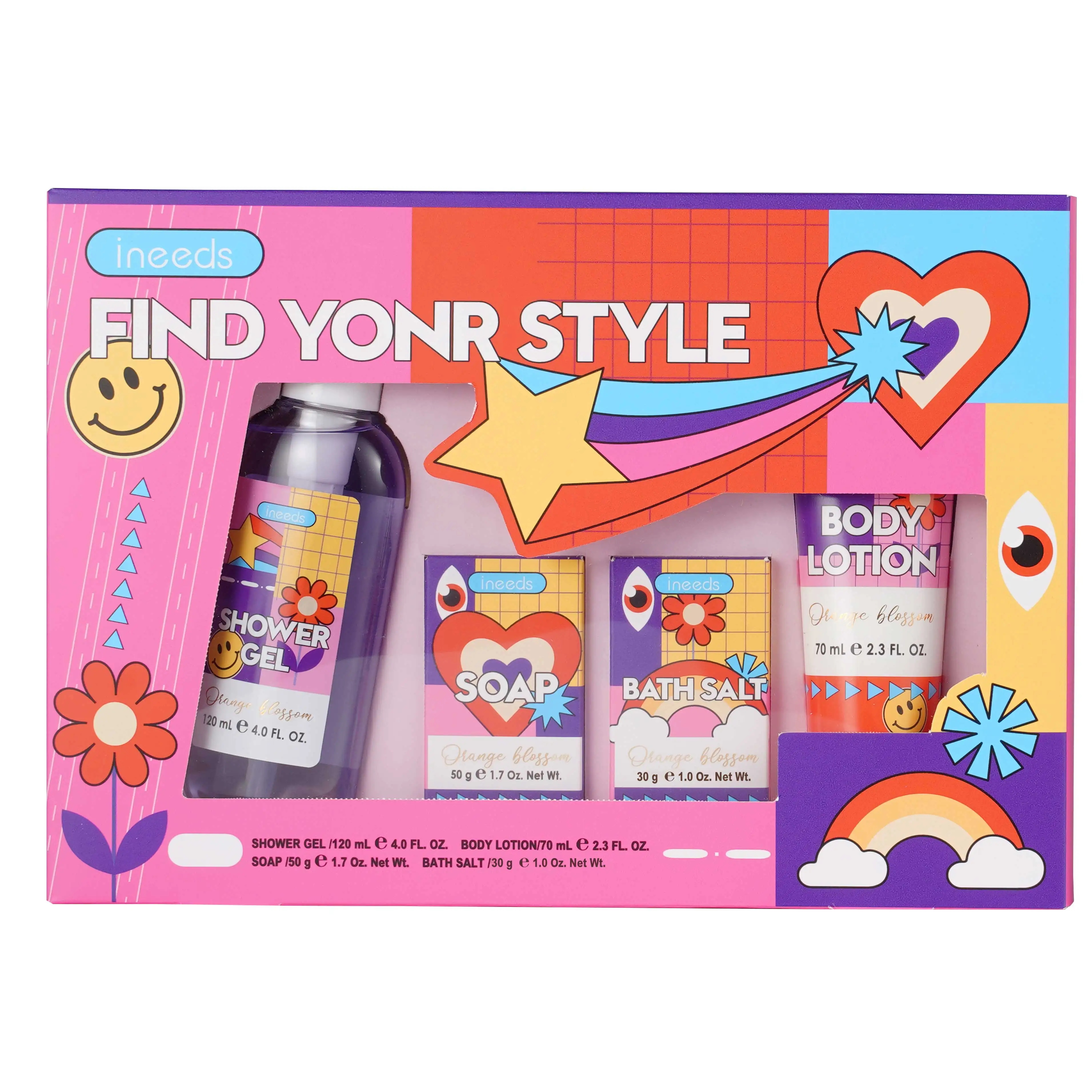 Customized Soap Luxury Spa Bath Body Care Gift Set Pack of 4 for Ladies