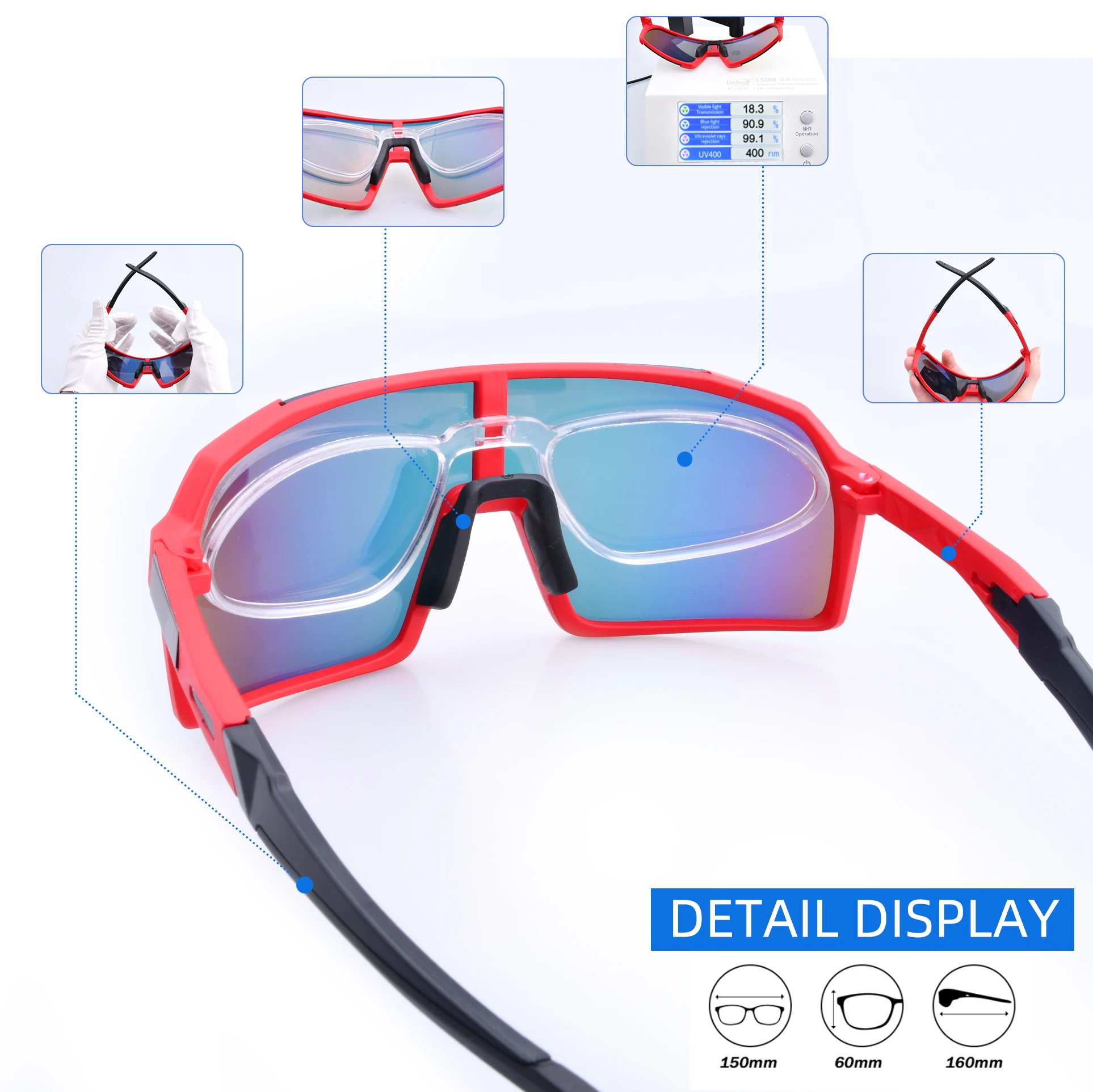  Хорошая цена Поляризованные спортивные очки UV400 для бега на открытом воздухе велосипедные солнцезащитные сменные