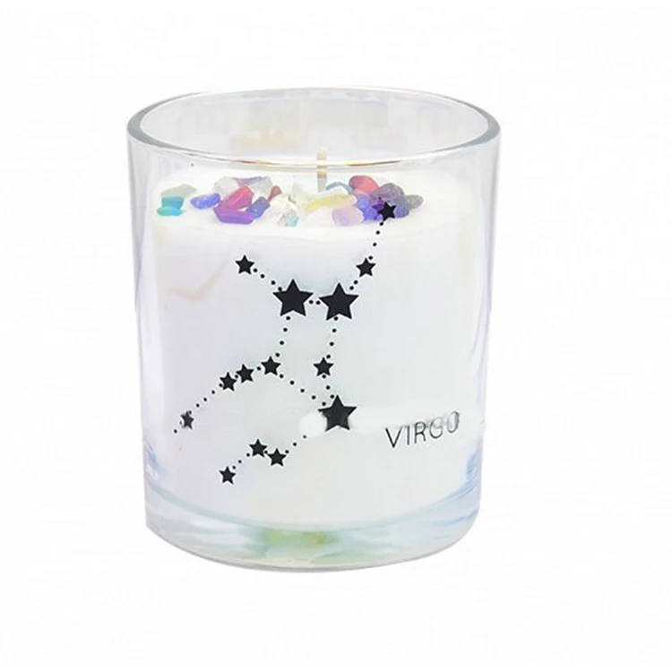 New Design Custom Scented Luxury Soy Wax Colored Glass Crystal