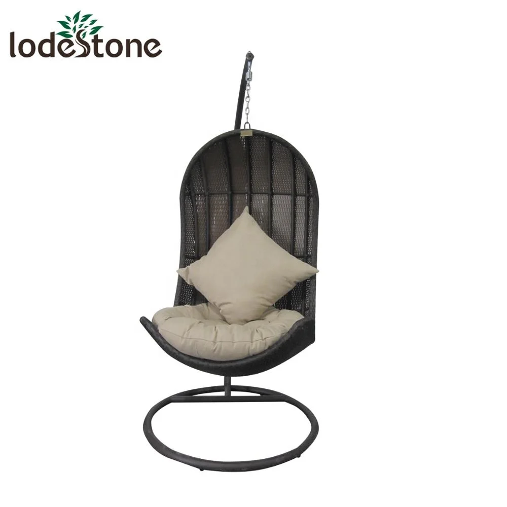 
High Quality Outdoor Rattan Hanging Swing Chair Garden Hanging Egg Chair Cheap 