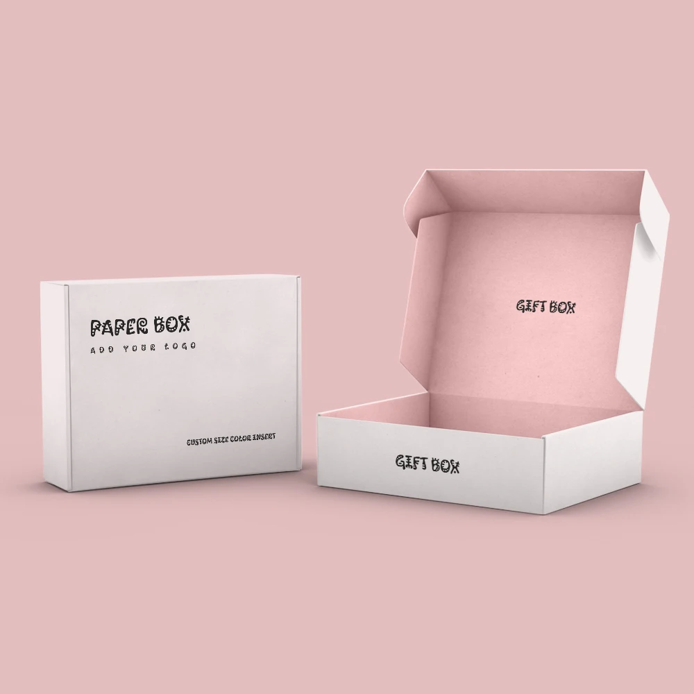 Factory Manufacturers White Custom Size Mailer Box Corrugated Packing Shipping Boxes Recyclable