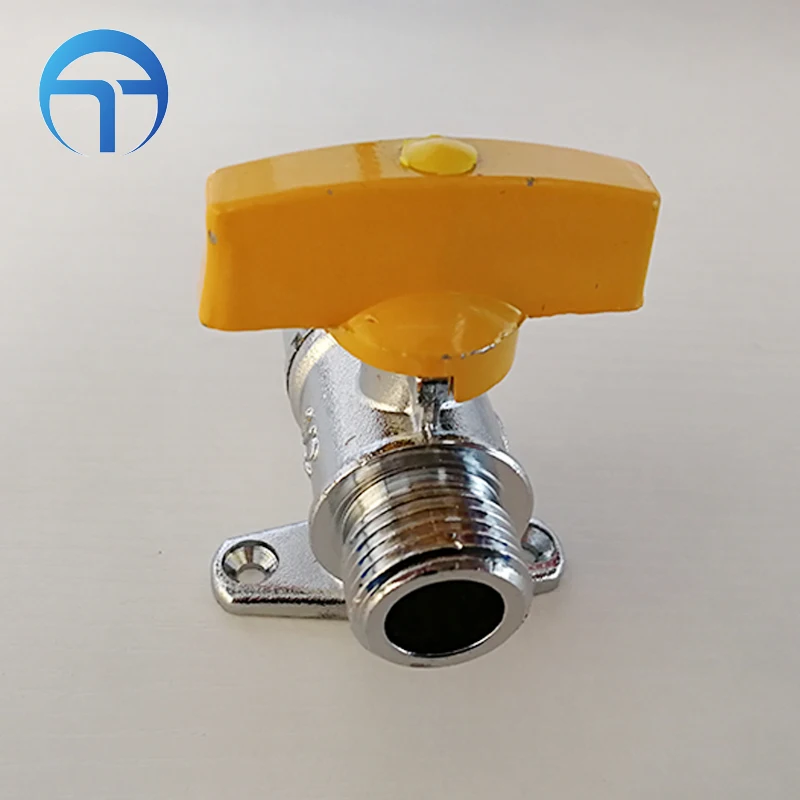 
Male brass ball valve with base for gas pipeline 