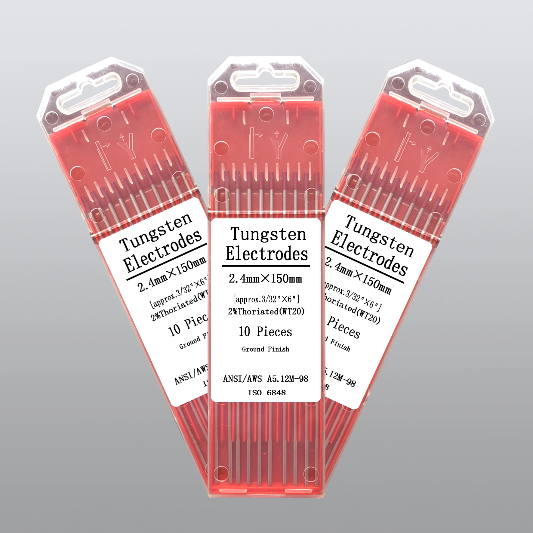 Welding Pin WT20 Red 2.4mm X 175mm for TIG Tungsten
