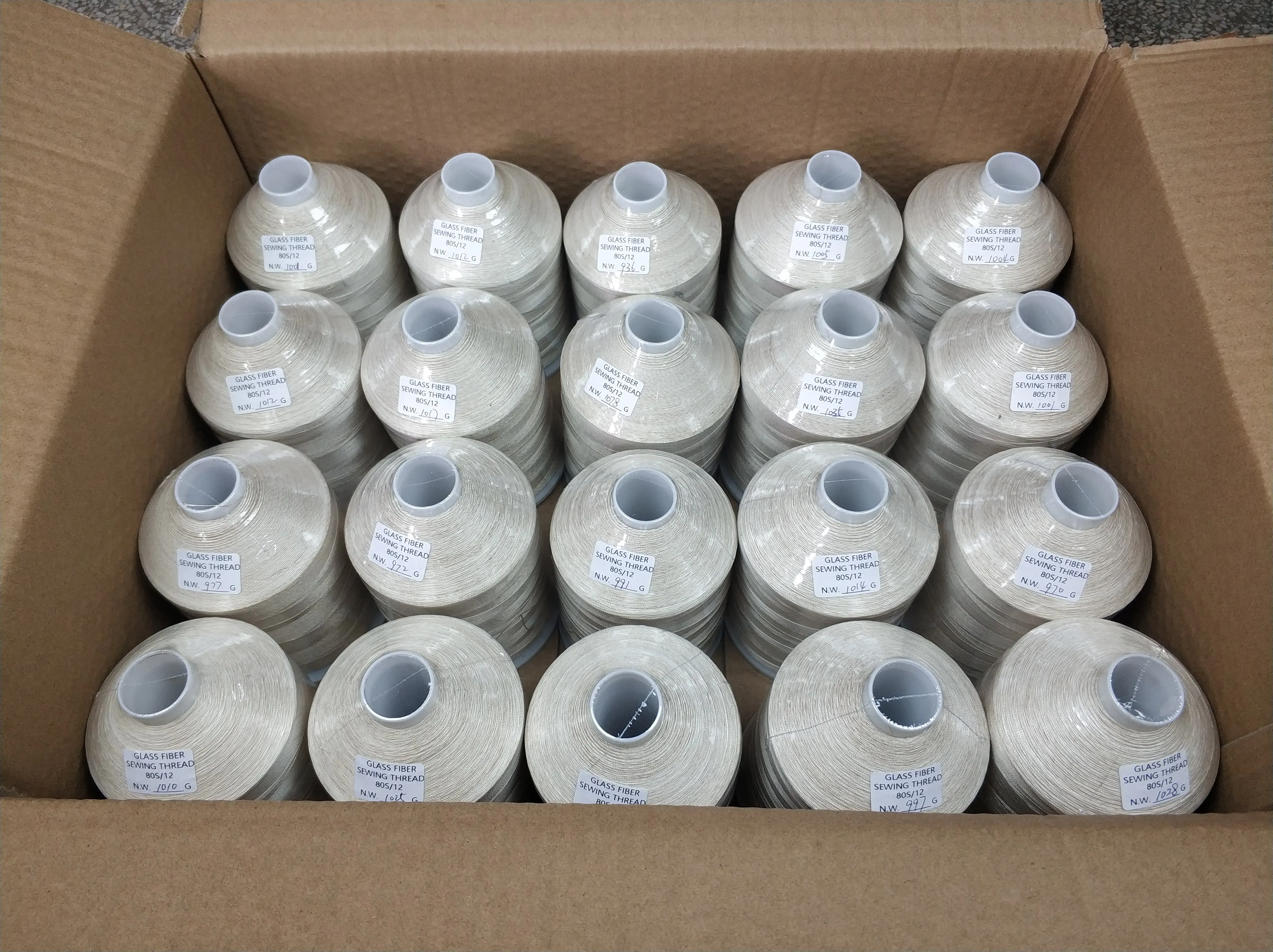 High Temperature PTFE Coated Fiberglass Sewing Thread for Filter Bag