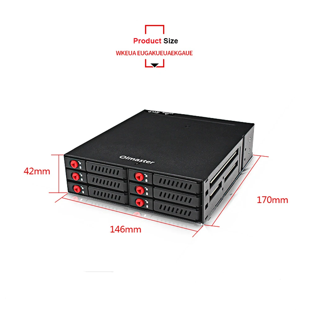 Корпус для внешнего жесткого диска 6 секций поддержка SATA HDD 2 5 дюйма корпус с охлаждающим вентилятором шкафчик горячей заменой
