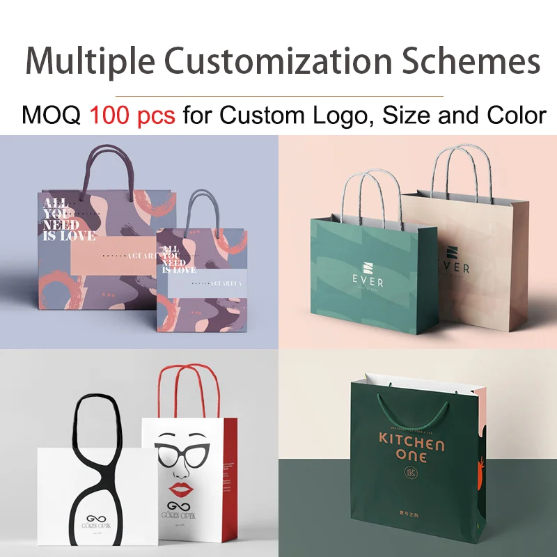 Custom Logo Tote Luxury Paper Bag Shopping Gift Bags For Retail Jewelry Clothing Business