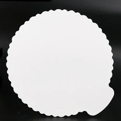 Cake paper tray round/square golden three-layer thickened oil-proof wavy edge birthday cake moustor hard paper pad