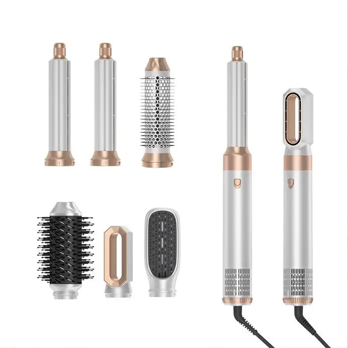 professional salon 6 in 1 complete hair dryer multi styler set  ce with leather box hair comb curler